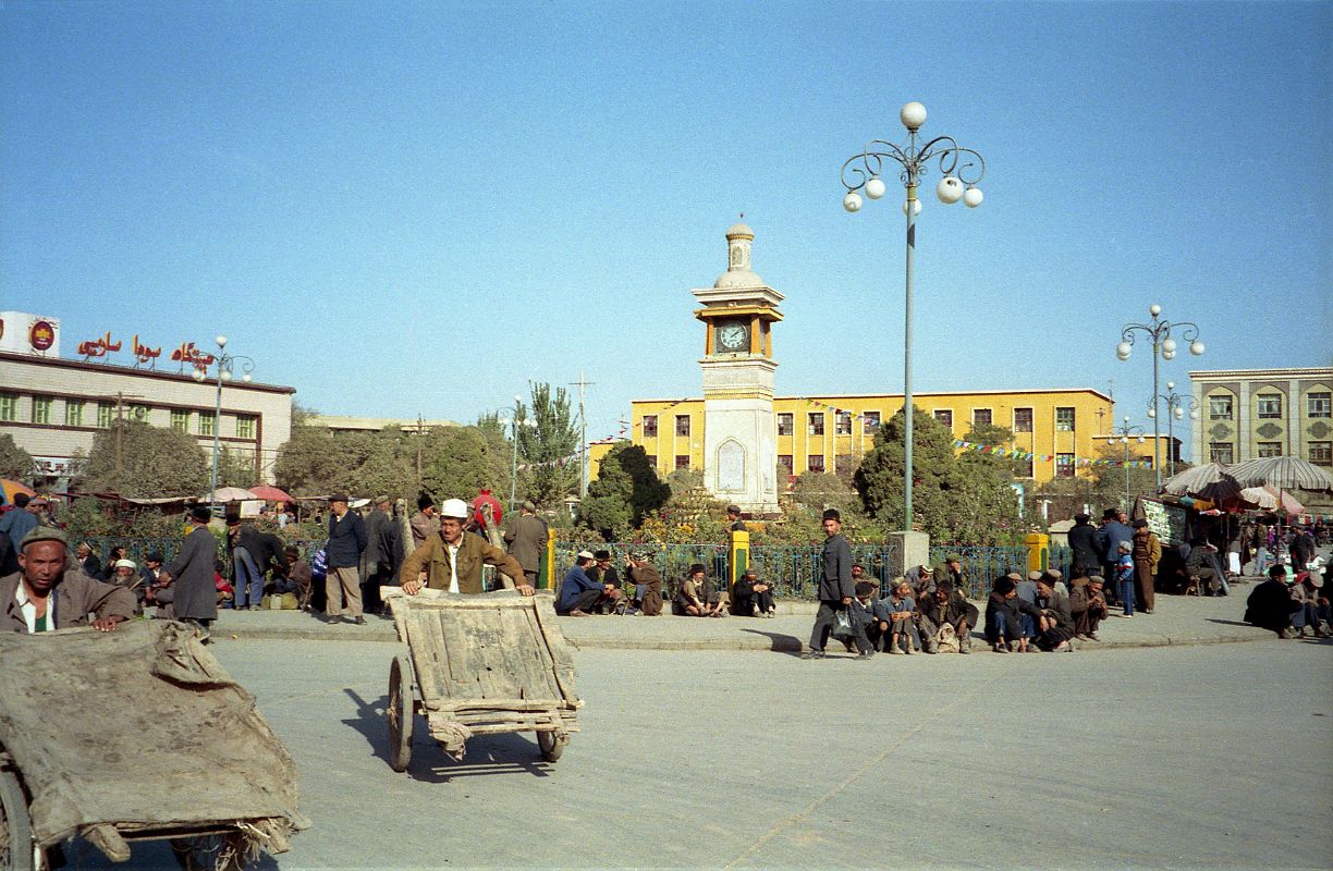 05 Kashgar Id Kah Square And Clocktower In 1993